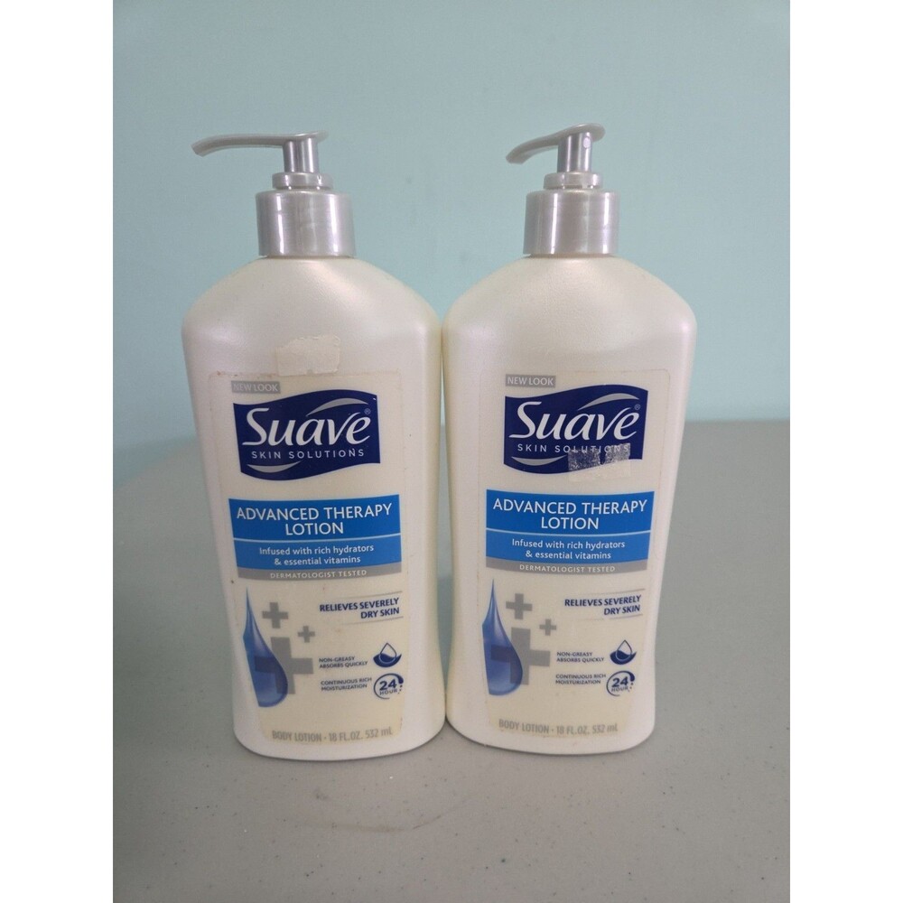 2 PACK SUAVE ADVANCED THERAPY LOTION RELIEVES SEVERELY DRY SKIN